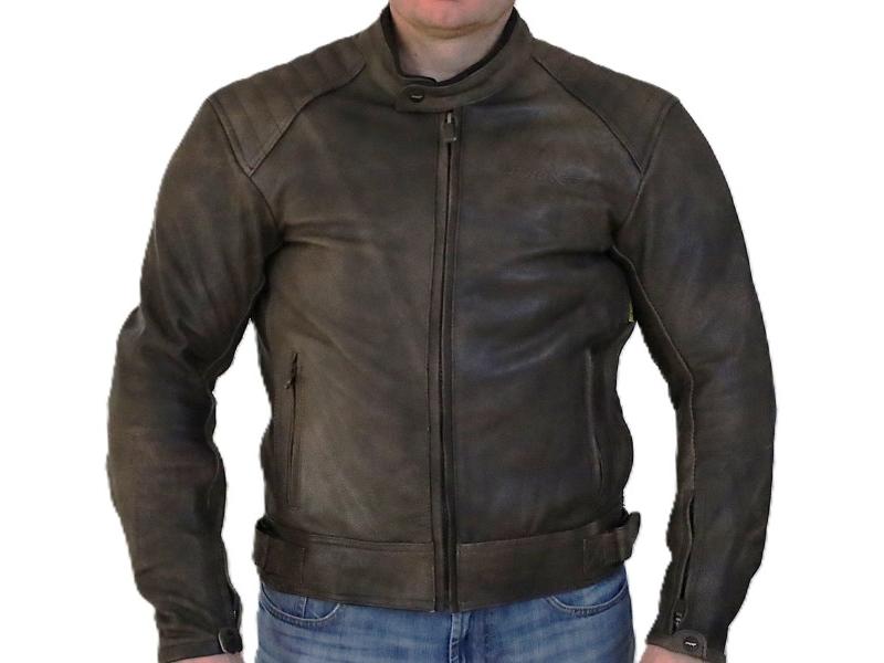 Kurtka motocyklowa, męska, skórzana, brązowa, rozmiar XL